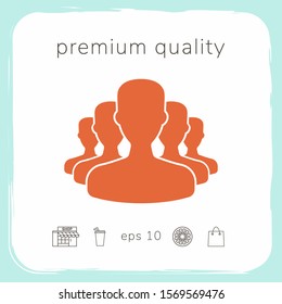 Team symbol icon. Graphic elements for your design