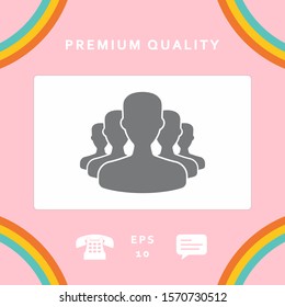 Team symbol icon. Graphic elements for your design