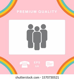 Team symbol icon. Graphic elements for your design