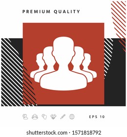 Team symbol icon. Graphic elements for your design