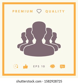 Team symbol icon. Graphic elements for your design