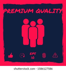 Team symbol icon. Graphic elements for your design