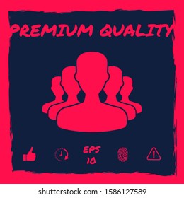 Team symbol icon. Graphic elements for your design