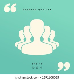 Team symbol icon. Graphic elements for your design