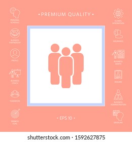 Team symbol icon. Graphic elements for your design