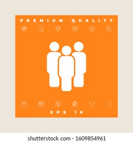 Team symbol icon. Graphic elements for your design