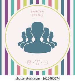 Team symbol icon. Graphic elements for your design