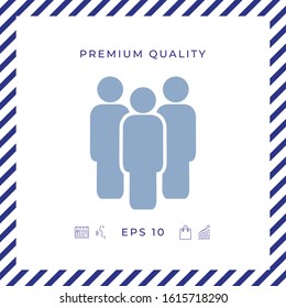 Team symbol icon. Graphic elements for your design