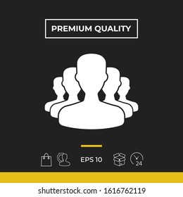Team symbol icon. Graphic elements for your design