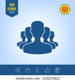 Team symbol icon. Graphic elements for your design