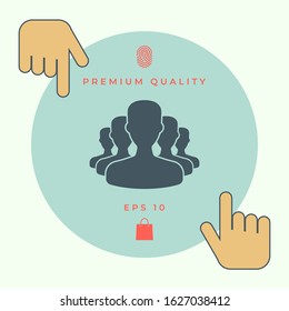 Team symbol icon. Graphic elements for your design
