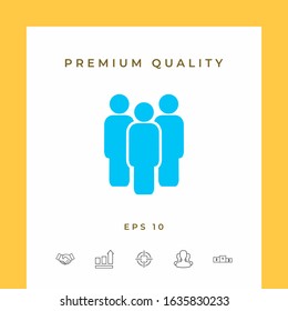 Team symbol icon. Graphic elements for your design