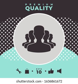 Team symbol icon. Graphic elements for your design