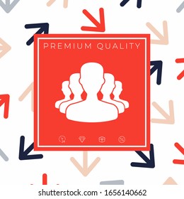 Team symbol icon. Graphic elements for your design