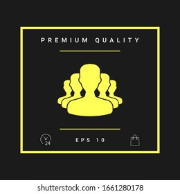Team symbol icon. Graphic elements for your design