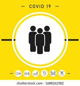 Icono de símbolo de equipo. Elementos gráficos para el diseño