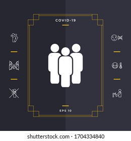 Team symbol icon. Graphic elements for your design