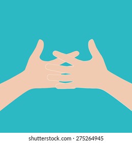 Team symbol. Multicolored hands