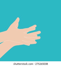 Team symbol. Multicolored hands