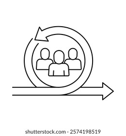 Team Synergy – Group Icon Representing Collaborative Efforts