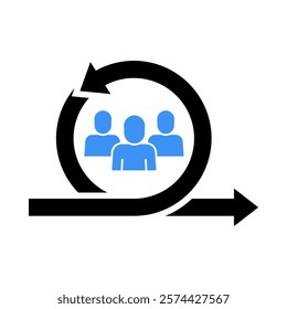 Team Synergy Icon – People Representing Collaboration and Group Efficiency.