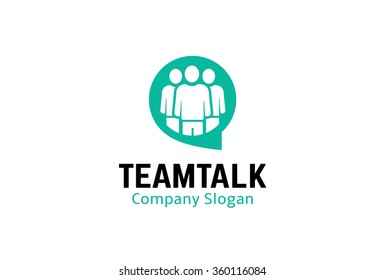 Team Talk Logo Design Illustration 