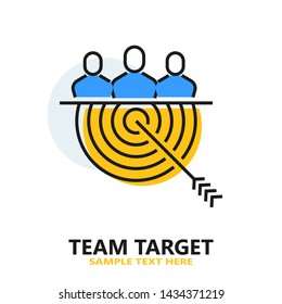 Team Target Icon Design. Vector Illustration.