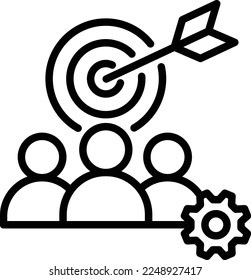 team target icon, teamwork vector