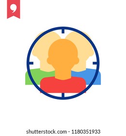 Team target vector icon