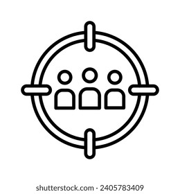 Team Targetin  icon  vector. Illustration
