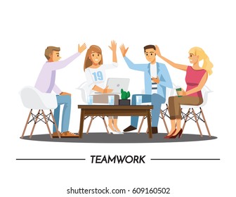 Team Teamwork Join Hands Partnership Concept