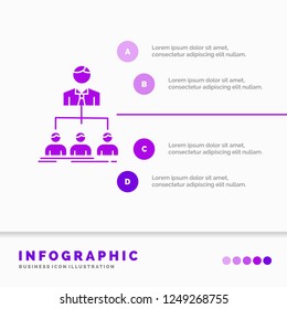 team, teamwork, organization, group, company Infographics Template for Website and Presentation. GLyph Purple icon infographic style vector illustration.