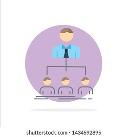 team, teamwork, organization, group, company Flat Color Icon Vector