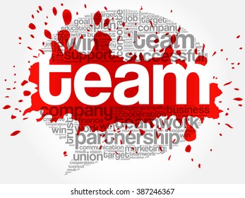 TEAM Think Bubble word cloud, business concept background