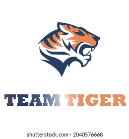 Team Tiger logo . vector tiger illustration logo
