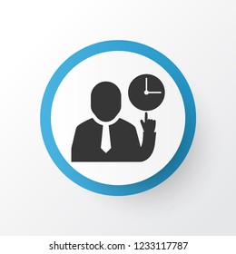 Team time icon symbol. Premium quality isolated clock element in trendy style.