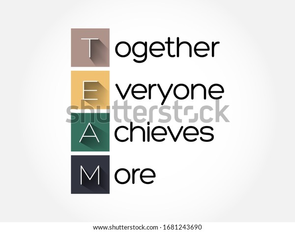 Team Together Everyone Achieves More Acronym Stock Vector (Royalty Free ...