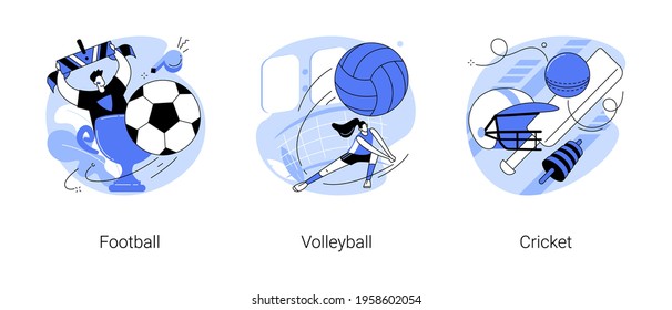 Team tournament abstract concept vector illustrations.