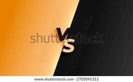 team tournament versus vs banner for rival fight vector