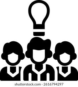 Team Training Glyph Vector Icon Design