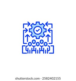Team Training line icon. Universal creative premium symbol. Vector sign icon logo template. Vector illustration