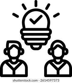 Team Training Line Vector Icon Design