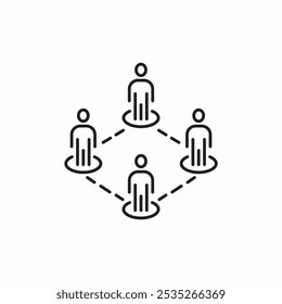 team unity connections icon sign vector