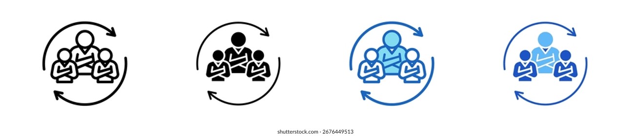 Conjunto de Ícones do Team Unity com Coleção de Vários Estilos