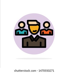 Team, User, Manager, Squad Abstract Circle Background Flat color Icon. Vector Icon Template background