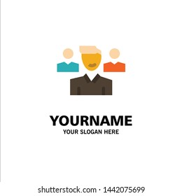 Team, User, Manager, Squad Business Logo Template. Flat Color