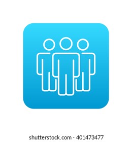 team or users icon.  Line vector illustration for web, mobile and infographics. 