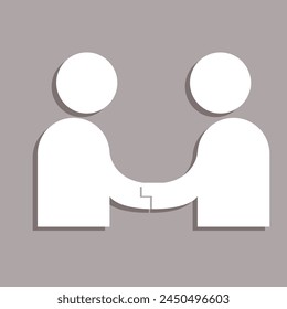 Team. Vector flat group of people. Avatar, user profile, person icon, gender neutral silhouette, profile picture. Conference. Cooperation, agreemen, handshake