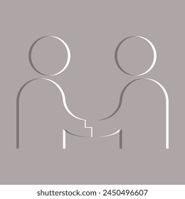 Team. Vector flat group of people. Avatar, user profile, person icon, gender neutral silhouette, profile picture. Conference. Cooperation, agreemen, handshake