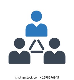 team vector glyph color icon 